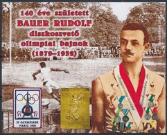 ** 2019 140 éve Született Bauer Rudolf Diszkoszvető Olimpiai Bajnok Emlékív - Autres & Non Classés