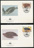 1983 WWF Teknősök Sor 4 Db FDC-n Mi 541 - 544 A - Andere & Zonder Classificatie