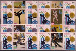 ** 1980 Téli Olimpia érmesei 2 Sor Mi 501-508 Szelvényes Hármascsíkokban + Blokksor 20-21 - Altri & Non Classificati