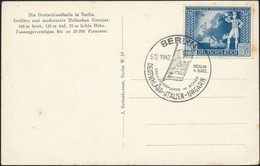 1942 Német-olasz-magyar Box Mérkőzés Alkalmi Bélyegzés Képeslapon - Other & Unclassified