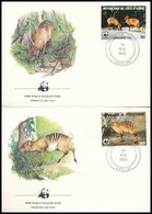 1985 WW; Zebra-bóbitásantilop Sor Mi 881-884 4 Db FDC-n - Otros & Sin Clasificación