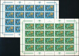 ** 1976 25 éves Az ENSZ Kisívsor Mi 299-300 - Altri & Non Classificati