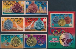 ** 1977 Olimpiai éremgyőztesek Háromdimenziós Sor Mi 1583-1588 + Blokk Mi 36 - Andere & Zonder Classificatie