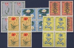 ** 1960 Virág Mi 746-750 Négyes Tömbökben - Autres & Non Classés