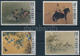 ** 1960 Ősi Kínai Festmények A Múzeumból (I) Sor,
Ancient Chinese Paintings From The Palace Museum (I) Set
Mi 366-369 - Autres & Non Classés