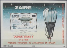 ** 1985 60 éves A Brüsszel-Kinshasa Légi útvonal Felülnyomott Blokk Mi 51 - Altri & Non Classificati