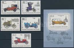 ** 1984 Autó Sor + Blokk,
Car Set + Block
Mi 938-942 + 24 - Altri & Non Classificati