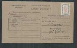 Gard: Timbre Ravitaillement Général Sur Carte D'Alès Pour Roanne - Lettres & Documents