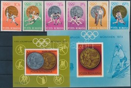 ** 1972 Müncheni Olimpia Sor Mi 3060-3065 + Fogazott és Vágott Blokk 100-101 - Otros & Sin Clasificación