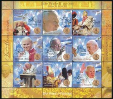 ** 2005 II. János Pál Pápa Emlékére 9 értékes Kisív - Altri & Non Classificati