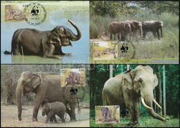 1986 WWF: Elefántok Sor 4 Db CM-en Mi 753-756 - Sonstige & Ohne Zuordnung