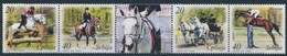 ** 2007 Lovak ötöscsík Szelvénnyel,
Horses Stripe Of 5 With Tab
Mi 206-209 - Other & Unclassified