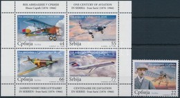 ** 2010 Repülés Bélyeg + Bélyegfüzet Lap,
Aviation Stamp + Stamp-booklet Sheet
Mi 380 + Mi 381-384 - Altri & Non Classificati