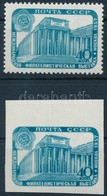 ** 1957 Nemzetközi Bélyegkiállítás, Moszkva Fogazott + Vágott Bélyeg Mi 1978 A+B - Other & Unclassified