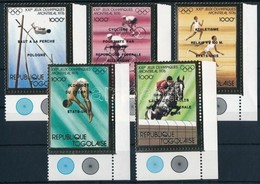 ** 1976 Nyári Olimpia, Montreal ívsarki Sor Felülnyomással Mi 1186-1190 - Altri & Non Classificati