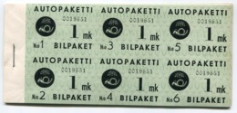 RC 14164 FINLANDE COLIS POUR AUTOBUS CARNET COMPLET DE 60 EXEMPLAIRES PAS COURANT AINSI  NEUF ** TB - Pakjes Per Postbus