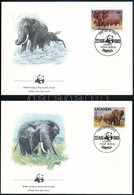 1983 WWF: Afrikai Elefánt Sor Mi 361 -364 A+C 8 Db FDC-n - Sonstige & Ohne Zuordnung
