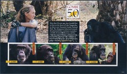 ** 2012 Jane Goodall, A Világhírű Csimpánzkutató Kisívsor Mi 2826-2833 - Autres & Non Classés