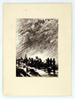 Ék Sándor (1902-1975): Memento 4. Kőnyomat (lithográfia) Jelzett. Műcsarnoki Kiállítás Anyagából. Paszpartuban, Képméret - Otros & Sin Clasificación