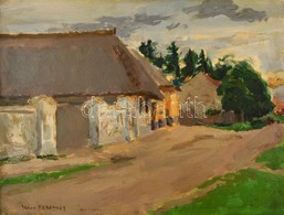 Ferenczy Valér (1885-1954): Utca Részlet. Olaj, Karton, Jelzett, 27×35 Cm - Sonstige & Ohne Zuordnung