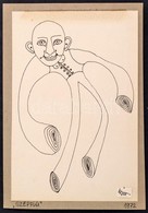 Szaniszló Júlia (1950-1989): Szépfiú. 1972. Tusrajz. 15x10cm - Autres & Non Classés