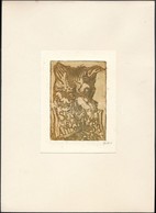 6 Vegyes, Jelzett Ex Libris. Rézkarc, Papír, Jelzett  / Etched Bookplates - Altri & Non Classificati