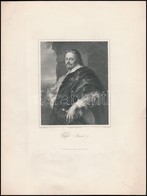 Cca 1840 I. Károly (1600-1649) Angol Király Acélmetszetű Képe 13x10,5 Cm - Prints & Engravings