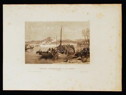 1856 Pétervárad Látképe. Festung Peterwardein An Der Donau In Sirmien. Acélmetszet, Kunstanstalt Des Bibliographisches I - Stiche & Gravuren