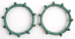 Kelta Karperec Pár. Réz Replika. Patinás / Antique Celtic Bracelet Pair Replica. D: 8 Cm - Altri & Non Classificati