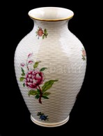 Herendi Eton Mintás Porcelán Váza, Kézzel Festett, Jelzett, Hibátlan, M: 14,5 Cm - Autres & Non Classés