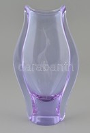 Formába üntött, Hámozott üveg Váza Daru Figurával  Hibátlan. 25 Cm - Glass & Crystal