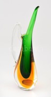 Muránói Anyagában Színezett Több Rétegű üveg Váza, Karcolásokkal A Végén, Jelzett, M: 25,5 Cm - Glass & Crystal