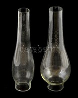 2 Db Petróleumlámpa Bura, Tetején Apró Csorbával, M:20 Cm (2×) - Glas & Kristall