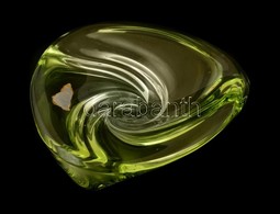 Valsaint Lambert Tálka, Formába öntött, Hibátlan, Jelzett, 17×15 Cm - Glas & Kristall
