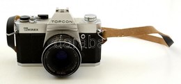 Topcon Unirex EE Kamera Tokyo Kogaku 1:2,8 F=50mm Objektívvel, Távkioldóval + Leírás / Vintage Japanese Camera - Fototoestellen