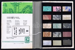Csiszolt Féldrágaköveket (15 Db) Tartalmazó Szovjet Karton Füzet, 14×10 Cm - Andere & Zonder Classificatie
