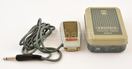 Retro Grundig Mikrofon, Eredeti Fém Dobozában, Működik, 12×9 Cm - Sonstige & Ohne Zuordnung