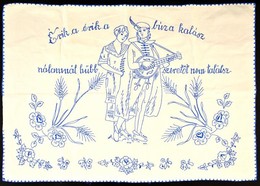 Konyhai Kézzel Varrt Falvédő, 'Érik A ..', 62×85 Cm - Sonstige & Ohne Zuordnung