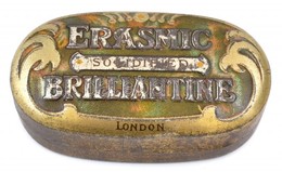 Erasmic Solidified Brilliantine, London, Szecessziós Fém Doboz, Kopásokkal, 8,5×5×3 Cm - Sonstige & Ohne Zuordnung