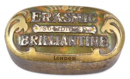 Erasmic Solidified Brilliantine, London, Szecessziós Fém Doboz, Kopásokkal, 8,5×5×3 Cm - Autres & Non Classés