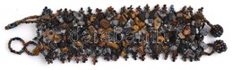 Dekoratív Achátköves Fűzött Gyöngy Karkötő, H: 18 Cm - Autres & Non Classés