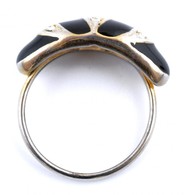 Bizsu Gyűrű, Zománcozott Díszítéssel, Méret: 51 - Autres & Non Classés