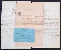 Cca 1870 Zombath Pál Joghallgató Hivatalos Okmányai, Jogi Bizonyítványai, Levelei - Zonder Classificatie