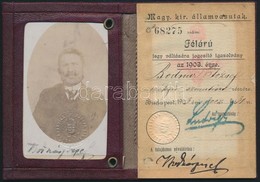 1903 Magyar Királyi Államvasutak Félárú Jegy Váltására Jogosító Fényképes Igazolvány - Ohne Zuordnung