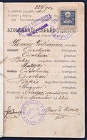 1904 Orosháza, Szolgálati Cselédkönyv, Bejegyzésekkel - Non Classés