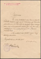 1918 Rogatica K.u.k. Maláriakórház Igazolása - Ohne Zuordnung