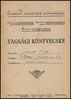 1920 Szeszfőző Szövetkezet Tagsági Könyvecske - Ohne Zuordnung
