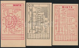 Cca 1940 3 Klf Minta Felülnyomású és Egy Perforált BSZKRT átszállójegy - Unclassified