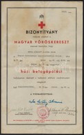 1942 Vöröskereszt Bizonyítvány Vitéz Horthy Istvánné Aláírásával. - Ohne Zuordnung