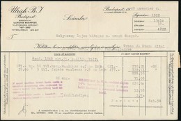 1944-1948 3 Db Fejléces Számla (Ulrich Budapest, Kanász Mihály Bor és Gyümölcsszesz Főző, Dombay Hugó Hangjegygrafikus) - Unclassified